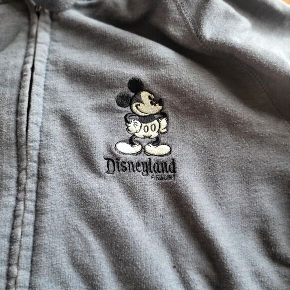 Disney Parks Hoodie Womens Large Blue Mickey Mouse Disneyland Resort Full Zip - Picture 3 of 10